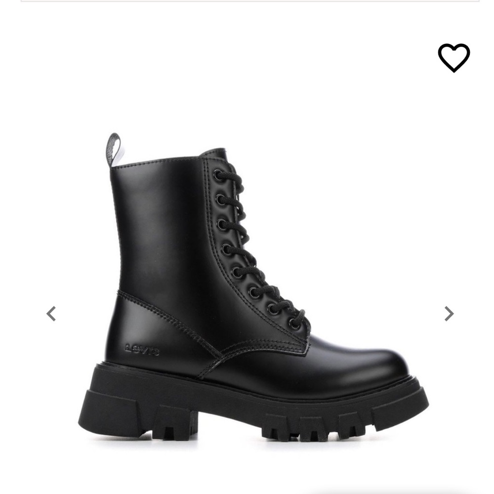 Black Levi Giselle Lace-Up Boots SZ 8 1/2